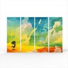 Conjunto 4 Quadros MDF 120x80cm Moderno Quarto Decorativo - 5