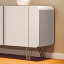 Ver imagem 7 de Aparador Buffet Bar Living Para Sala de Estar 04 Portas 220 cm Santiago B01 Off White - Lyam Lyam De