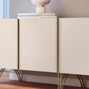 Ver imagem 6 de Aparador Buffet Bar Living Para Sala de Estar 04 Portas 220 cm Santiago B01 Off White - Lyam Lyam De