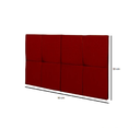 Ver imagem 5 de Cabeceira de Cama Box Solteiro 90 Cm México Estofada - Vermelho Suede