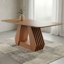 Ver imagem 2 de Mesa de Jantar 6 Lugares Tampo Mdf 180x90 Cm 20591 Cinamomo Molci