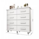 Ver imagem 3 de Cômoda 8 Gavetas Paris Lanza:Branco