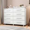 Cômoda 8 Gavetas Paris Lanza:Branco - 1