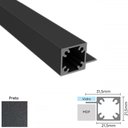 Ver imagem 1 de Perfil Alumínio Modular Link RM-284 Barra 03 metros Preto Rometal 01 Barra