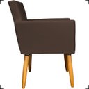 Ver imagem 4 de Kit 2 Poltronas Decorativas Para Recepção Manicure Sala Escritório Consultório Corino Marrom