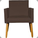 Ver imagem 3 de Kit 2 Poltronas Decorativas Para Recepção Manicure Sala Escritório Consultório Corino Marrom