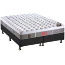 Ver imagem 1 de Cama Box Queen: Colchão Molas Castor Pocket Light Stress Oxygen New Plush + Base CRC Suede Cinza(