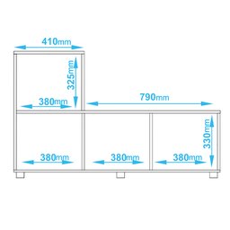 Estante Decorativa com 04 Nichos Bia B03 Branco - Lyam Decor - 5 Estante Decorativa com 04 Nichos Bia B03 Branco - Lyam Decor - 5