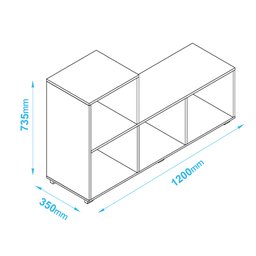 Estante Decorativa com 04 Nichos Bia B03 Branco - Lyam Decor - 4 Estante Decorativa com 04 Nichos Bia B03 Branco - Lyam Decor - 4