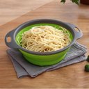 Ver imagem 3 de Escorredor Retratil em Silicone Macarrao Legumes Arroz Salada Cozinha Multiuso Verde