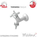 Ver imagem 2 de Torneira Tanque com Bico Modelo de Parede Tam. 10cm Linha Módena Abs Cor Branco e Cromado Durín