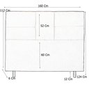 Ver imagem 2 de Cabeceira Cama Box Queen Poliana 160 Cm Suede Azul Marinho