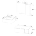 Ver imagem 4 de Gabinete para Banheiro com Cuba e Espelho Mármore Branco Tecno Mobili