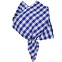 Ver imagem 1 de Guardanapo de Tecido Oxford Xadrez Azul 40cmx40cm com Argola - 4 Unds
