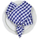 Ver imagem 2 de Guardanapo de Tecido Oxford Xadrez Azul 40cmx40cm com Argola - 4 Unds