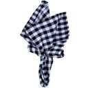 Ver imagem 1 de Guardanapo de Tecido Oxford Xadrez Preto 40cmx40cm com Argola - 4 Unds