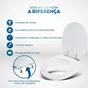 Ver imagem 3 de Assento Sanitário Village Branco Gelo Para Louça Deca