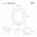 Ver imagem 2 de Assento Sanitário Vila Rica Areia Para Louça Icasa
