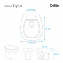 Ver imagem 2 de Assento Sanitário Poliester Stylus Azul Mineral Para Louça Celite