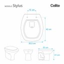 Ver imagem 2 de Assento Sanitário Stylus Pessego para vaso Celite
