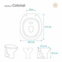 Ver imagem 2 de Assento Sanitário Colonial Branco para vaso Hervy