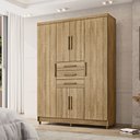 Ver imagem 2 de Guarda Roupa Solteiro 6 Portas e 3 Gavetas Imperial Nature - Pallazio