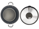 Ver imagem 3 de Kit 3 Caçarolas Grande Dona Chefa Anti Aderente 24cm 26cm e 30cm Com Tampa de Vidro