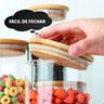 Pote de Vidro Hermético Tampa Bambu 800ml (Alto) U UNICA UNICA - 6