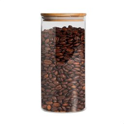 Pote de Vidro Hermético Tampa Bambu 800ml (Alto) U UNICA UNICA - 1