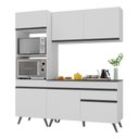 Ver imagem 1 de Armário de Cozinha Compacta 182cm Veneza Multimóveis V3694 Branco/Preto