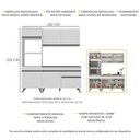Ver imagem 4 de Armário de Cozinha Compacta 182cm Veneza Multimóveis V3694 Branco/Preto