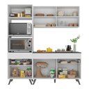Ver imagem 6 de Armário de Cozinha Compacta 182cm Veneza Multimóveis V3694 Branco/Preto