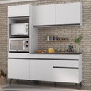 Ver imagem 3 de Armário de Cozinha Compacta 182cm Veneza Multimóveis V3694 Branco/Preto