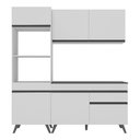 Ver imagem 7 de Armário de Cozinha Compacta 182cm Veneza Multimóveis V3694 Branco/Preto