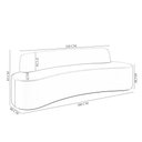 Ver imagem 4 de Sofá 5 Lugares para Sala de Estar Living 280cm Koane D06 Bouclê Off White - Mpozenato