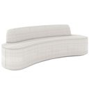Ver imagem 1 de Sofá 5 Lugares para Sala de Estar Living 280cm Koane D06 Bouclê Off White - Mpozenato