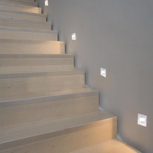 2 Balizador Led Embutir Sensor Presença Parede Branco Lup73