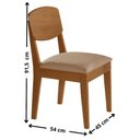 Ver imagem 4 de Conjunto Mesa de Jantar 90cm com 4 Cadeiras 100% MDF Multimóveis Crrft-CON053 Madeirado/Bege