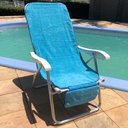 Ver imagem 2 de Praticapa Capa Toalha de Microfibra Com Regulagem Para Banco De Carro Ou Cadeira De Praia Turquesa