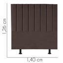 Ver imagem 3 de Cabeceira Cama Box Casal Estofada Dália 140cm Linho:marrom
