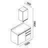 Conjunto para Banheiro Modulado Balcão e Armário Superior Robel Móveis - 2