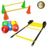 Escada Agilidade + 0 Pratos + Kit Cone Obstáculo para Treino - 1