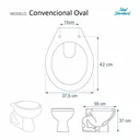 Ver imagem 3 de Assento Sanitário Convencional Oval Sterling Silver (Cinza) para vaso Ideal Standard