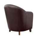 Ver imagem 7 de Kit 3 Poltronas Decorativas Sala de Estar Pés Madeira Kairós Couro Chocolate - Gran Belo