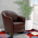 Ver imagem 6 de Kit 3 Poltronas Decorativas Sala de Estar Pés Madeira Kairós Couro Chocolate - Gran Belo