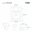 Ver imagem 2 de Assento Sanitário Poliester Riviera Pergamon (Bege Claro) para vaso Celite