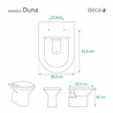 Ver imagem 2 de Assento Sanitário Duna Ébano (Preto) Para Louça Deca