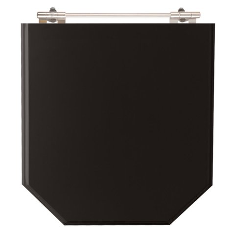 Assento Sanitário Poliester Atrium Preto para vaso Incepa