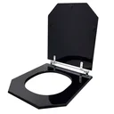 Ver imagem 2 de Assento Sanitário Poliester Atrium Preto para vaso Incepa