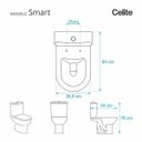 Ver imagem 2 de Assento Sanitário Smart Pergamon (Bege Claro) para vaso Celite